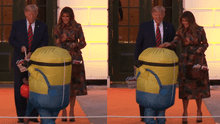 Trump se ‘burla’ de un niño disfrazado de Minion en la recepción por Halloween  [VIDEO]
