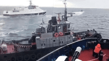 Impactantes imágenes del momento en el que barco de Rusia embiste a buque de Ucrania [VIDEO]