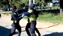 Argentina: policía golpea brutalmente a inspector al hacer un control vehicular
