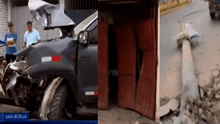 San Borja: camioneta se estrella con vivienda y poste de luz [VIDEO]