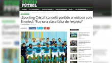 Sporting Cristal: Así informaron los medios ecuatorianos la cancelación del amistoso ante Emelec [FOTOS]