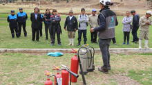 UNCP: trabajadores se capacitan en uso de extintores 