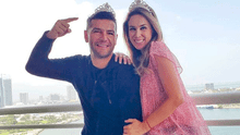 Jacky Bracamontes y Martín Fuentes le dan la bienvenida a sus mellizas