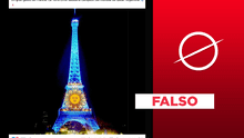 No, la bandera de Argentina no fue proyectada en la Torre Eiffel