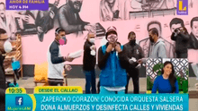 Zaperoko dona almuerzos y desinfecta calles en el Callao [VIDEO]