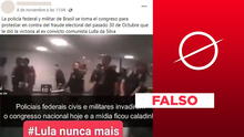No, video no muestra a policías protestando contra supuesto fraude electoral en Brasil