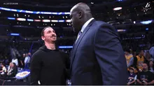 Dos gigantes: Zlatan Ibrahimovic se encuentra con Shaquille O'Neil 