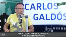 Carlos Galdós criticó a jefe de la OCMA tras decir que sueldo de 27 mil soles no le alcanzan