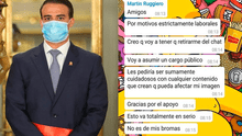 Ministro Ruggiero: “Imágenes de supuestas conversaciones mías en un chat son falsas”