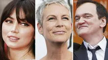 Ana de Armas, Jamie Lee Curtis y Quentin Tarantino en los Globos de Oro