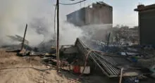 Arequipa: incendio consume puestos en depósito de chatarra [VIDEO] 