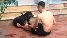 Joven hace ejercicios y recibe inesperada ayuda de su perro [VIDEO]