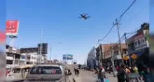 Usan dron para transmitir mensaje de Martín Vizcarra en mercado de Arequipa [VIDEO]