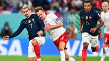 Francia venció 2-1 a Dinamarca y clasificó a la siguiente ronda del mundial