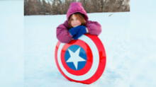 Marvel: Morgan Stark sí usó el escudo del Cap. como trineo pese a que su papá se lo prohibió