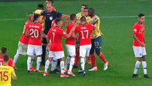 Chile vs. Colombia: Alexis Sánchez y Yerry Mina protagonizaron trifulca en pleno partido [VIDEO]