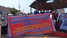 Trabajadores de salud denuncian malos manejos de director y protestan frente a Hospital Unanue