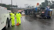 Panamericana Sur: camión se despista cerca del trébol de Javier Prado [VIDEO]
