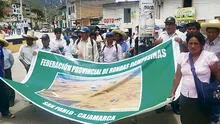 Comunidad de San Pablo inició paro por lagunas y a la espera de dictamen del TC 
