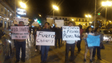 Huancayo: Pobladores marcharon en contra de Pedro Chávarry