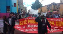 Puno: Pobladores se encadenaron en Juliaca como protesta contra Pedro Chavarry  [VIDEO]