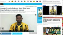 Gino Guerrero acusado de intento de violación: así informa la prensa de Paraguay