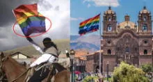Confunden bandera del Cusco con símbolo LGTB en escenificación sobre Túpac Amaru
