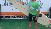‘Piccolo’ Clemente se consagró tetracampeón sudamericano de longboard