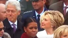 La reacción de Hillary Clinton al pillar a su esposo Bill mirando a ¿Melania Trump? | VIDEO