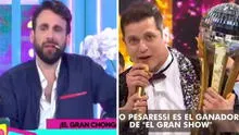 Rodrigo González cuestiona triunfo de Gino Pesaressi en “El gran show”: “¿Se volvieron todos locos?”