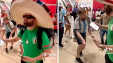 Mexicano hace bailar a hinchas argentinos al ritmo de “La mano de Dios” en subterráneo de Doha