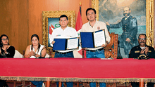 Alcalde y ministro firman convenio para apoyar a PNP