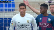 Goles de Varane para el 2-1 de Real Madrid ante Huesca por LaLiga