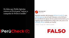 Es falso que Pablo Iglesias estuvo en Perú para “unirse a campaña de Pedro Castillo”