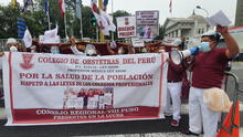 Colegio Médico del Perú se pronuncia sobre plantón de obstetras en Congreso