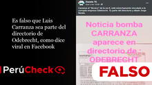 Es falso que Luis Carranza sea parte del directorio de Odebrecht, como dice viral en Facebook