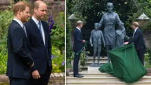 Diana de Gales: príncipes Harry y William se reencuentran para develar estatua de su madre