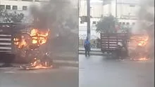 Barrios Altos: camioneta de carga se incendia cerca a estación Grau de Metro de Lima
