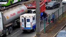 Ventanilla: chofer y copilotos quedan atrapados tras violento choque entre camión y cisterna