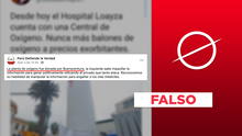 No, la nueva planta de oxígeno del Hospital Loayza no fue donada por Minas Buenaventura