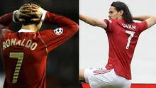 Dilema en Manchester: Cristiano Ronaldo o Cavani, ¿quién se quedará con el número 7?