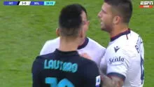 ¡Alto voltaje! El tenso cruce entre Lautaro Martínez y Gary Medel en partido por Serie A