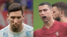 El extraño aspecto de Lionel Messi y Cristiano Ronaldo en eFootball 2022, el nuevo PES
