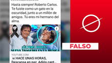 Es falsa la publicación sobre supuesta muerte del cantante Roberto Carlos