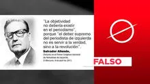 No, Salvador Allende no dijo que “el deber del periodista de izquierda no es servir a la verdad, sino a la revolución”