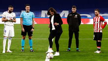 Real Madrid vs. Athletic Bilbao: Garbiñe Muguruza fue homenajeada en el Bernabéu