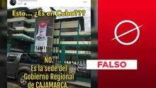 No, la sede del Gobierno Regional de Cajamarca no tiene un cartel de Fidel Castro en la actualidad