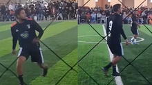Con la ‘9′ de la Juventus, Reimond Manco es captado jugando una ‘pichanga’ en Cajamarca