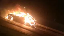 San Bartolo: automóvil se incendia en plena Panamericana Sur