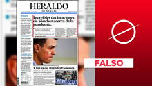 Es falsa la portada en la que el diario Heraldo reporta estas “declaraciones” del presidente de España 
